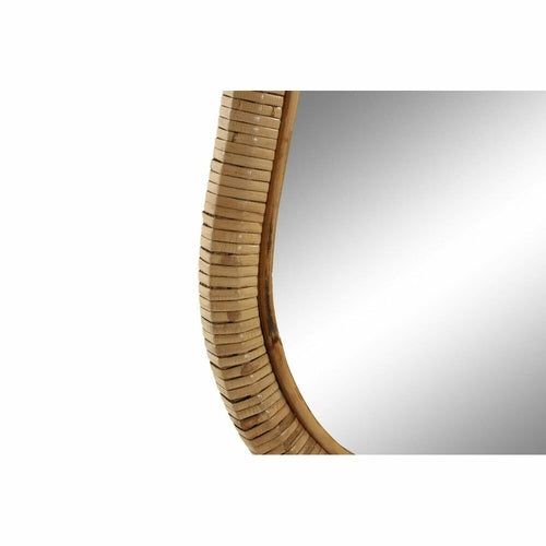 Wall mirror DKD Home Decor Brown Crystal Rattan Natural Tropical 39 x