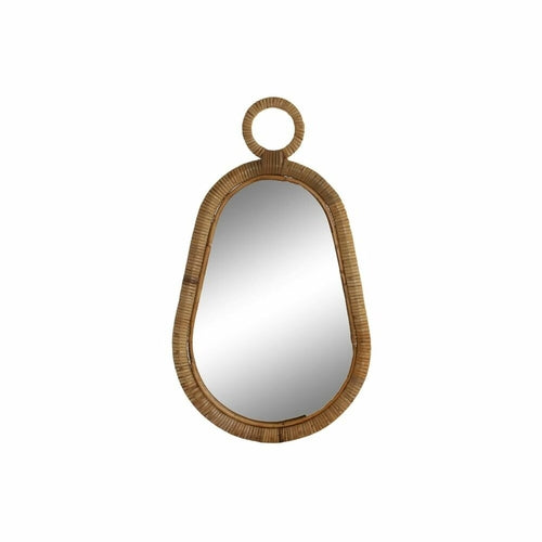 Wall mirror DKD Home Decor Brown Crystal Rattan Natural Tropical 39 x